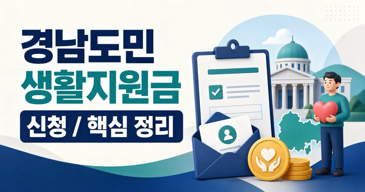 경남도민 생활지원금 신청 대표 이미지