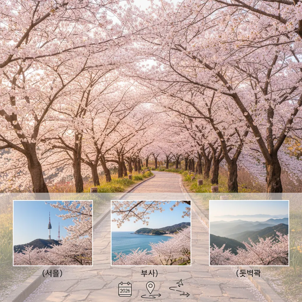 2026 벚꽃명소 총정리, 지역별 개화 시기와 추천 코스 관련 이미지: 2026 벚꽃명소를 지역별 개화