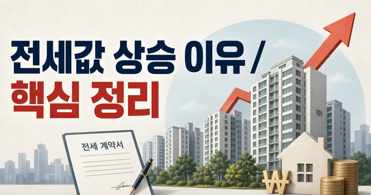서울 아파트 전세, 멈추지 않는 상승세! 2026년 임차인이 알아야 할 핵심 원인과 대응 전략 관련 이미지: 서울 아파트 전세 멈추지