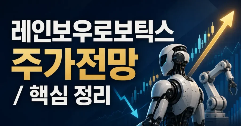 삼성 로봇 파트너 레인보우로보틱스, 2026년 주가 상승 모멘텀 분석 관련 이미지: 삼성 로봇 파트너 레인보우로보틱스