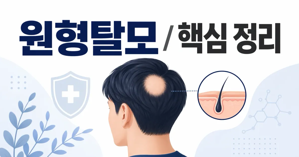 원형탈모, 스트레스 때문만은 아닙니다 (진짜 원인과 초기 대응법) 관련 이미지: 원형탈모 스트레스 때문만은 아닙니다