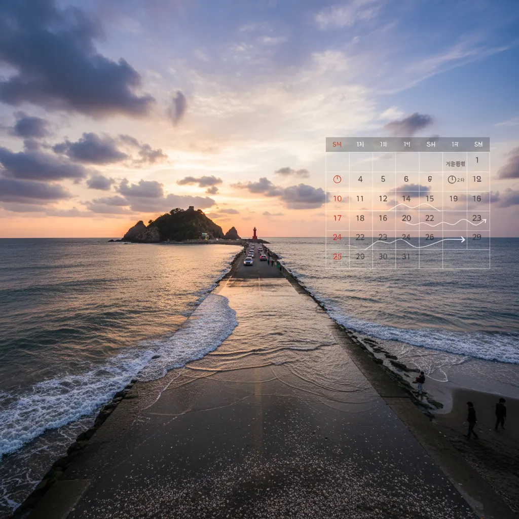 제부도물때시간표 확인법, 날짜별 통행시간 쉽게 보는 방법 관련 이미지: 제부도물때시간표를 날짜별로 확인하는 법과