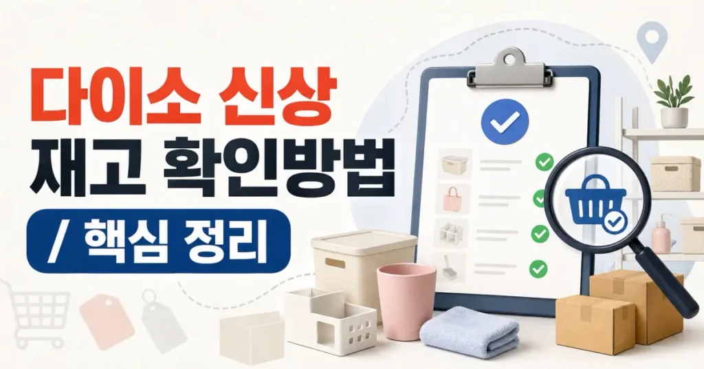다이소 가기 전 필수! 2024년 최신 신상 재고 확인 방법 총정리 (PC/모바일) 관련 이미지: 다이소 가기 필수 2024년