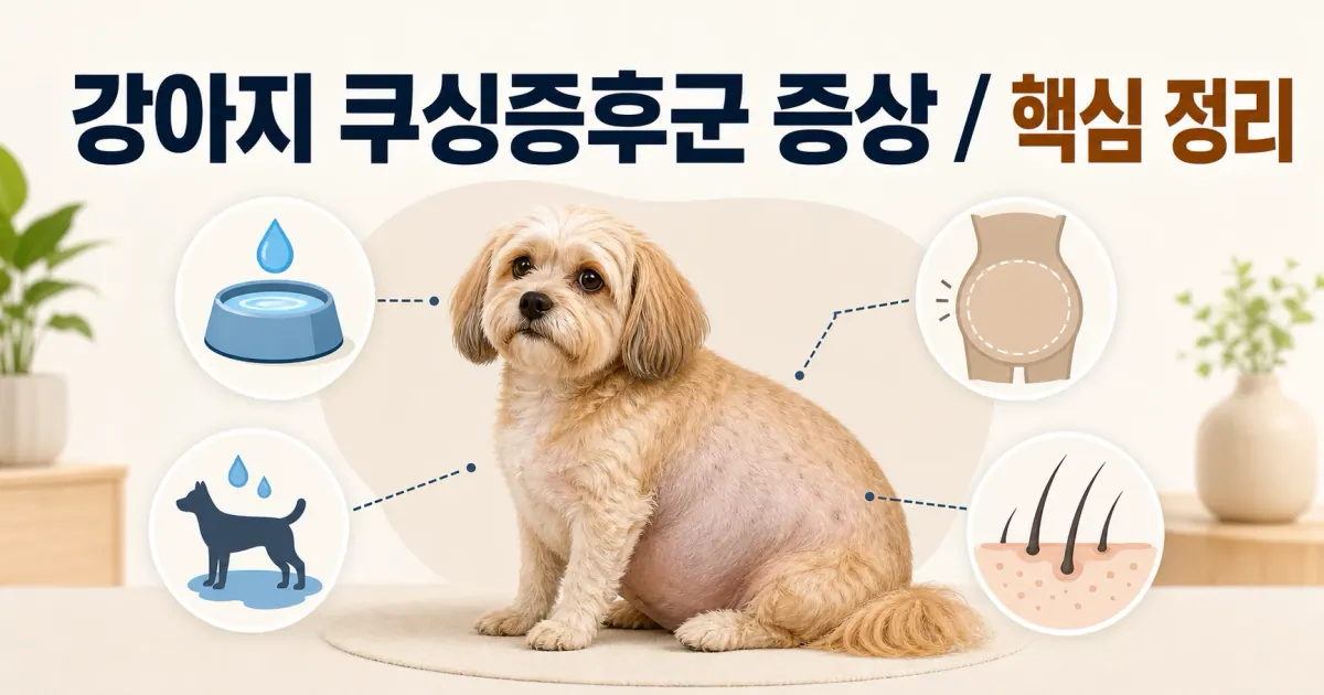 강아지 쿠싱증후군 증상 대표 이미지