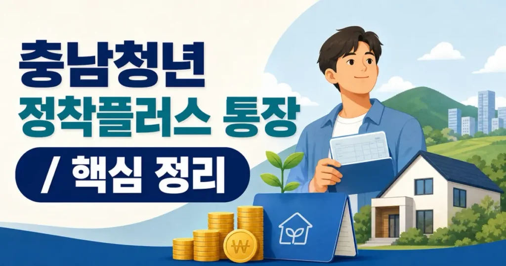 2026 충남청년 정착플러스 통장, 내가 대상인지 3분 만에 체크하는 법 관련 이미지: 2026 충남청년 정착플러스 통장