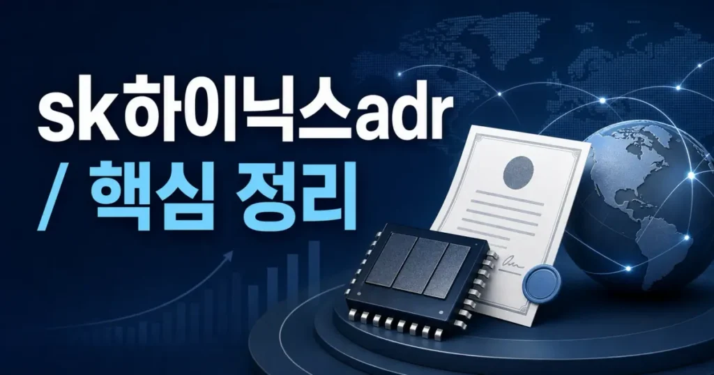 SK하이닉스 ADR, 원주와 뭐가 다를까? 투자 전 비교 포인트 관련 이미지: SK하이닉스 ADR 원주와 뭐가